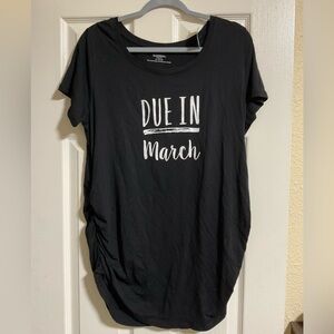 Motherhood Elegant Black Maternity Tee